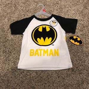 Kids Batman Shirt With Cape 2T